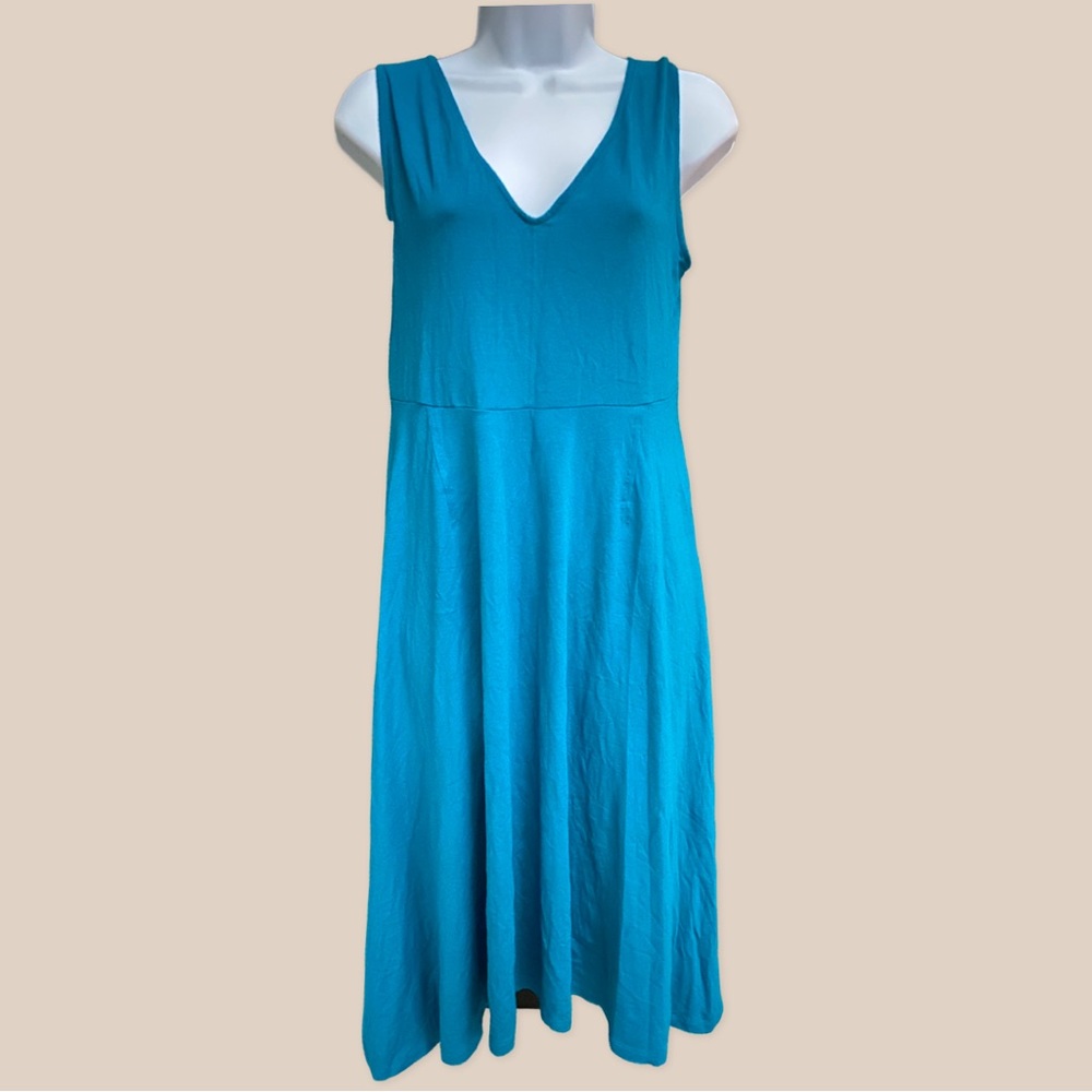 🆕 Eileen Fisher Dress - Midi length , V-neck , Turquoise NWT